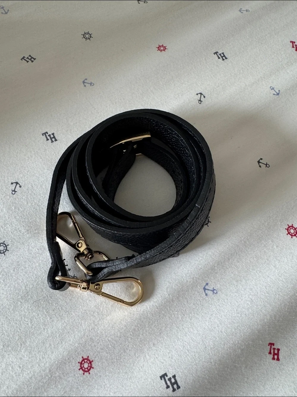 Classic Black Leather Tote Bag with Gold Hardware